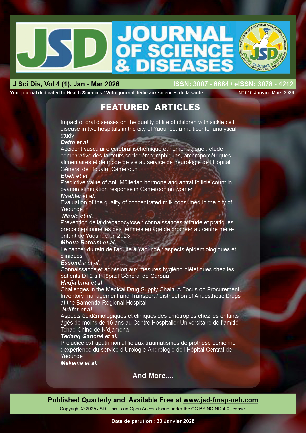 					View Vol. 4 No. 1 (2026): J Sci Dis
				