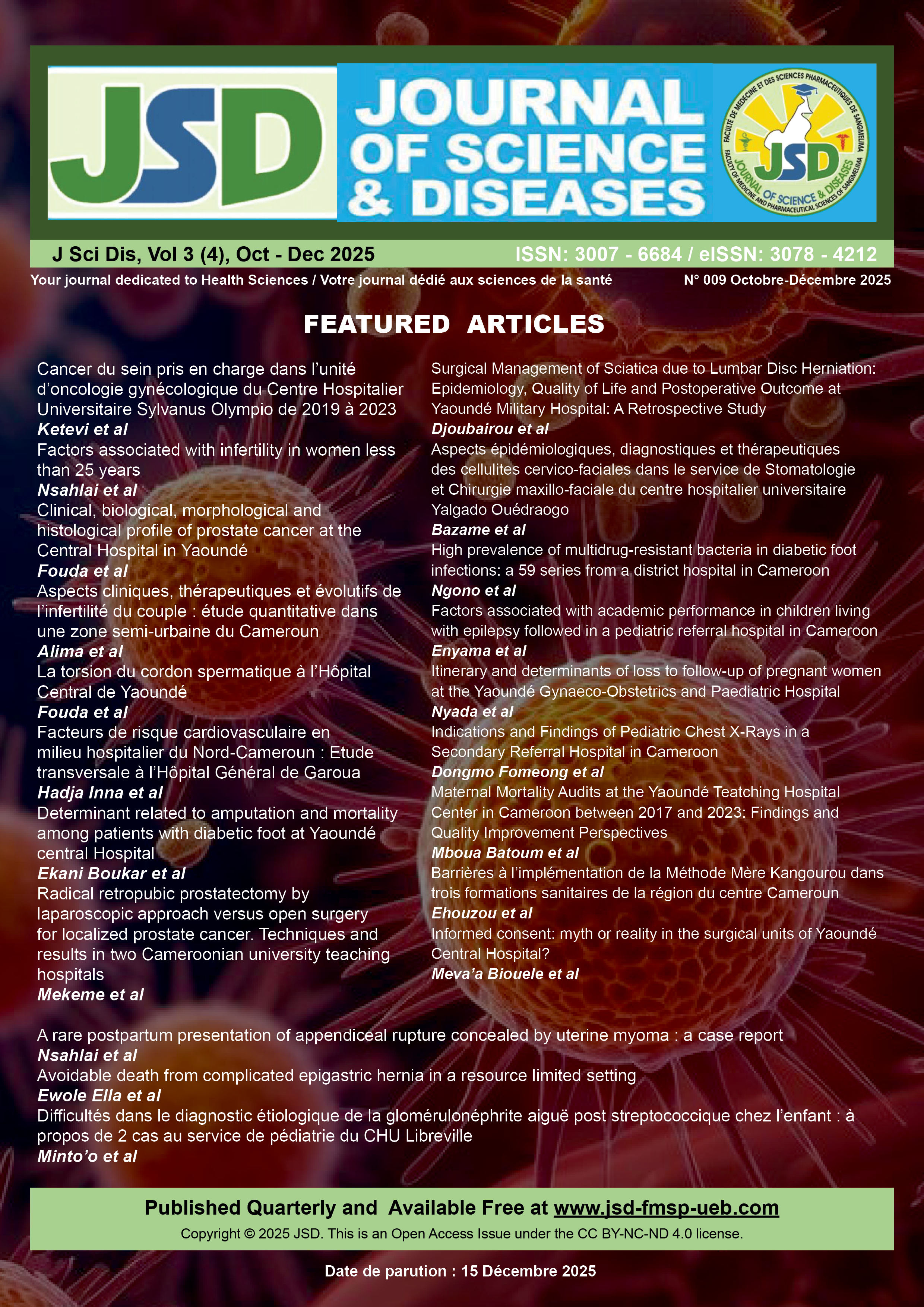 					View Vol. 3 No. 4 (2025): J Sci Dis
				